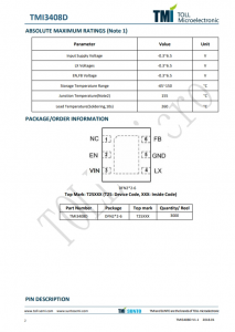 TMI3408D  1.5MHz、1.2A衕步降壓型控製器