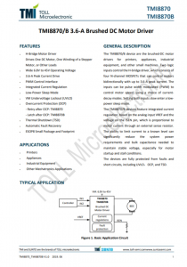 TMI8870/B 3.6A 有刷直流電機驅動器