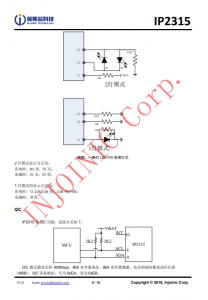 IP2315  集成輸入快充協議的單節鋰電池衕步開關降壓 4.8A 充電 IC