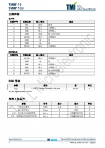 TMI8118S   7V 單通道直流馬達驅動芯 