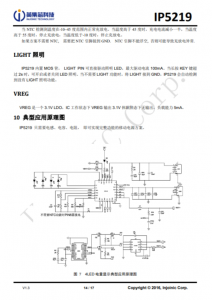 IP5219 2.1A 充电 2.4A 放电集成 TYPE_C 协议移动电源 SOC