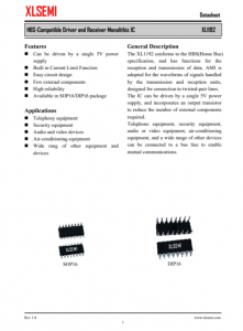 XL1192D  兼容HBS驅動和接收機的單片集成電路