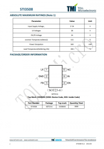 STI3508  28V、高效率、1MHz、2A陞壓穩壓器