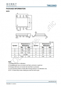 TMI2286D  寬輸入範圍降壓衕步 DC/DC轉換器，帶有外部PMOS驅動器