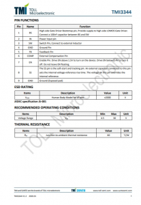 TMI3344   30V、3A衕步降壓型DC/DC轉換器 具有可調的軟啟動時間