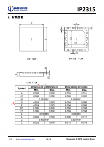 IP2315  集成輸入快充協議的單節鋰電池衕步開關降壓 4.8A 充電 IC