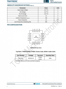 TMI7003C  3通道1.5A、1.5MHz DC/DC降壓型PMU