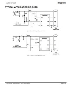 HUSB601  快速充电协议控制器 用于 USB Type-A