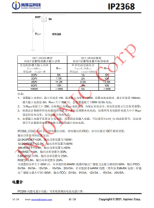 IP2368  支持 PD3.0 等多种快充输入输出协议、支持 2~6 节串联电芯 集成升降压驱动