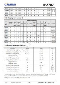 IP2707  USB接口快速充電物理層集成電路