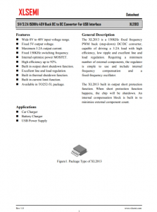 XL2013E1  5V / 3.2A 150KHz 40V降压DC至DC转换器，用于USB接口