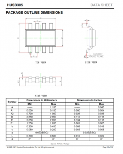 HUSB305  USB Type-C 源控制器 带电源开关