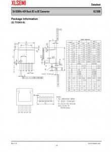 XL2596T-12E1  150KHz 40V 降壓DC-DC轉換器