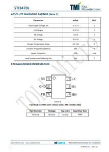 STI3470L   600KHz、18V、2.0A衕步降壓型 轉爐