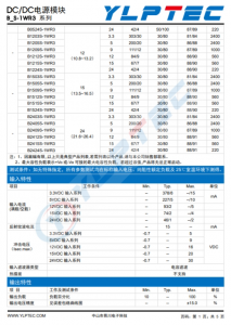 B0509S-1WR3  1W,定电压输入，隔离非稳压单路输出