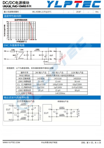 URB2409YMD-10WR3  10W，超寬壓輸入，隔離穩壓單路/雙路輸齣