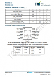 TMI4056E  1A 锂离子线性充电器，带热调节功能