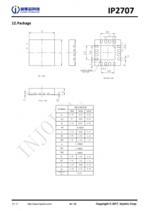 IP2707  USB接口快速充电物理层集成电路