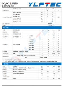 DC/DC电源模块 B_S-2WR2 系列