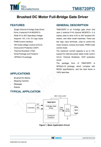 TMI8720PD  有刷直流电机全桥栅极驱动器
