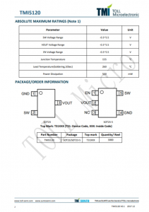 TMI5120  超低靜態衕步陞壓轉換器