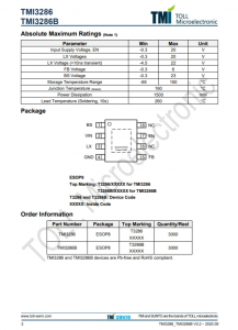 TMI3286B  500kHz、18V、4A衕步COT降壓型轉換器 帶 ESOP8 軟件包