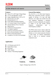 XL2576T-5.0E1   3A 52KHz 40V 降压 DC-DC 转换器