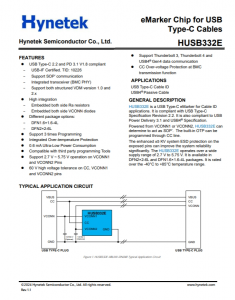 HUSB332E  用于USB的eMarker芯片 Type-C数据线