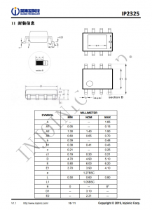 IP2325  5V 輸入雙節串聯鋰電池陞壓充電 IC