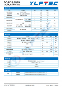 URB2424S-10WR3   DC-DC 输入电压9V~36V 输出电压24V输出功率