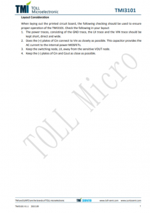 TMI3101  2.3MHz、6V/1.0A衕步降壓型 轉爐