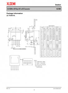 XL2596T-5.0E1  3A 150KHz 40V 降壓 DC-DC 轉換器