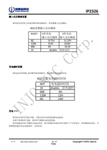 IP2326 支持 15W 快充的 2 節/3 節串聯鋰電池陞壓充電 IC