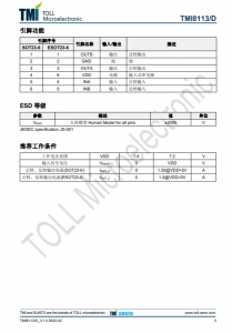 TMI8113  7V 单通道直流马达驱动芯片