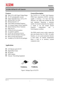XL2576S-5.0E1  3A 52KHz 40V 降压 DC-DC 转换器