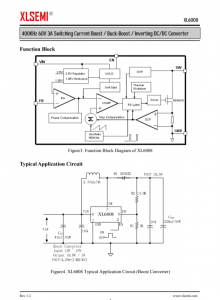 XL6008E1  400KHz 60V 3A开关电流升压/降压-升压/反相DC/DC转换器
