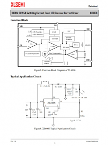 XL6006E1  180KHz 60V 5A 開關電流陞壓 LED 恆流驅動器