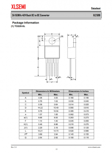 XL2596S-12E1  3A 150KHz 40V 降壓 DC-DC 轉換器