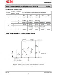 XL6007E1  400KHz 60V 2A开关电流升压DC/DC转换器