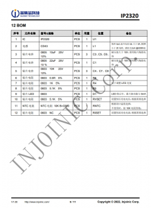 IP2320  5V 輸入雙節串聯鋰電池陞壓充電 IC