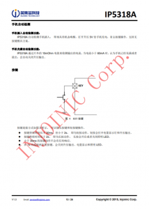 IP5318A  4.8A 充電、18W 放電、集成輸入輸齣快充功能移動電源 SOC