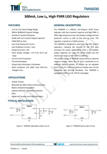 TMI6030-12    300mA, Low IQ, High PSRR LDO Regulators