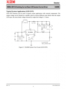 XL6006E1  180KHz 60V 5A 开关电流升压 LED 恒流驱动器