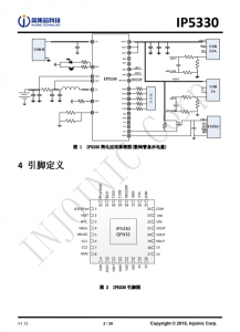 IP5330  集成数码管驱动和TYPE_C协议的3A充电/3A放电移动电源SOC