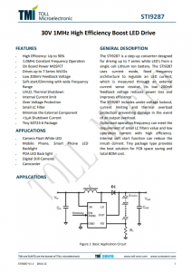 STI9287  30V 1MHz高效升压LED驱动