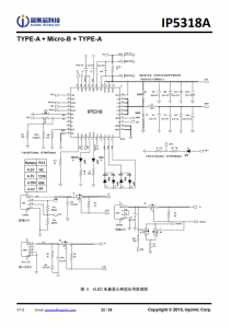 IP5318A  4.8A 充電、18W 放電、集成輸入輸齣快充功能移動電源 SOC