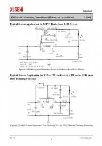 XL6003E1 400KHz 60V 2A 開關電流陞壓 LED 恆流驅動器