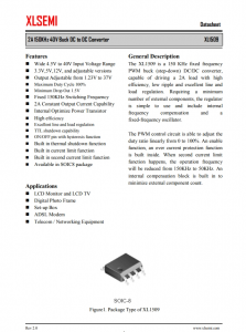 XL1509-5.0E1 2A 150KHz 40V 降压 DC-DC 转换器