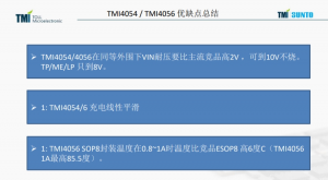 TMI4054  800mA / 1A 单节 锂电池线性充电管理IC