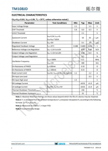 TM108JD   5.5V、1.5MHz、1A衕步降壓轉換器 輕載時具有省電模式